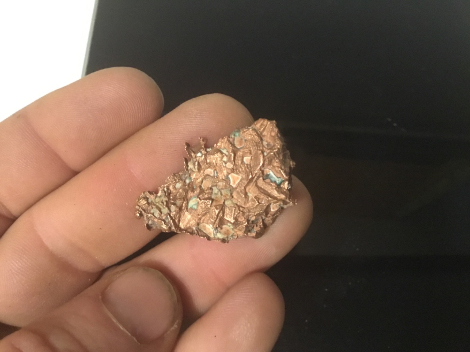 Native Copper Silver Halfbreed Specimen. Minnesota Mine Rockland, MI 12 grams