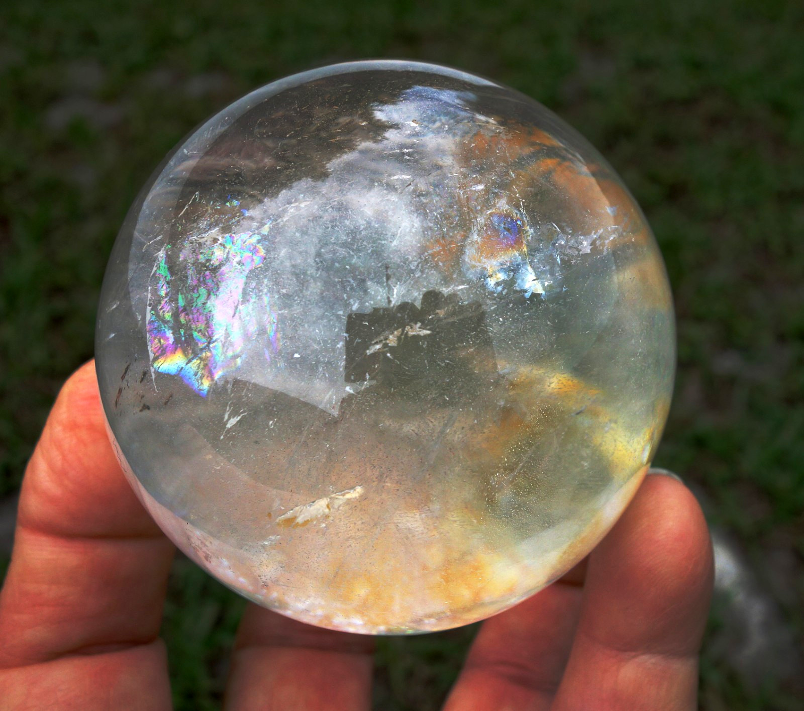 Gorgeous CLEAR QUARTZ Crystal Sphere Ball from Brazil For Sale Over 1 Pound S126