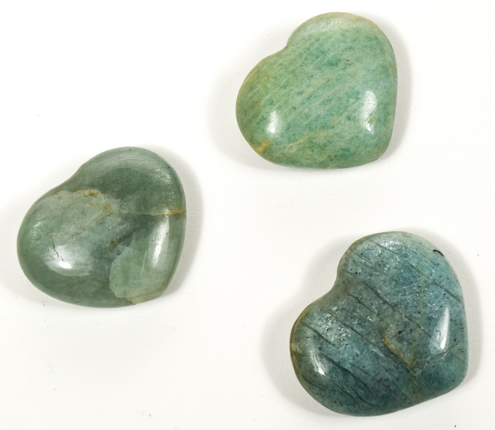 37mm Dark Green Amazonite Heart Feldspar Gemstone Crystal – Madagascar (1PC)