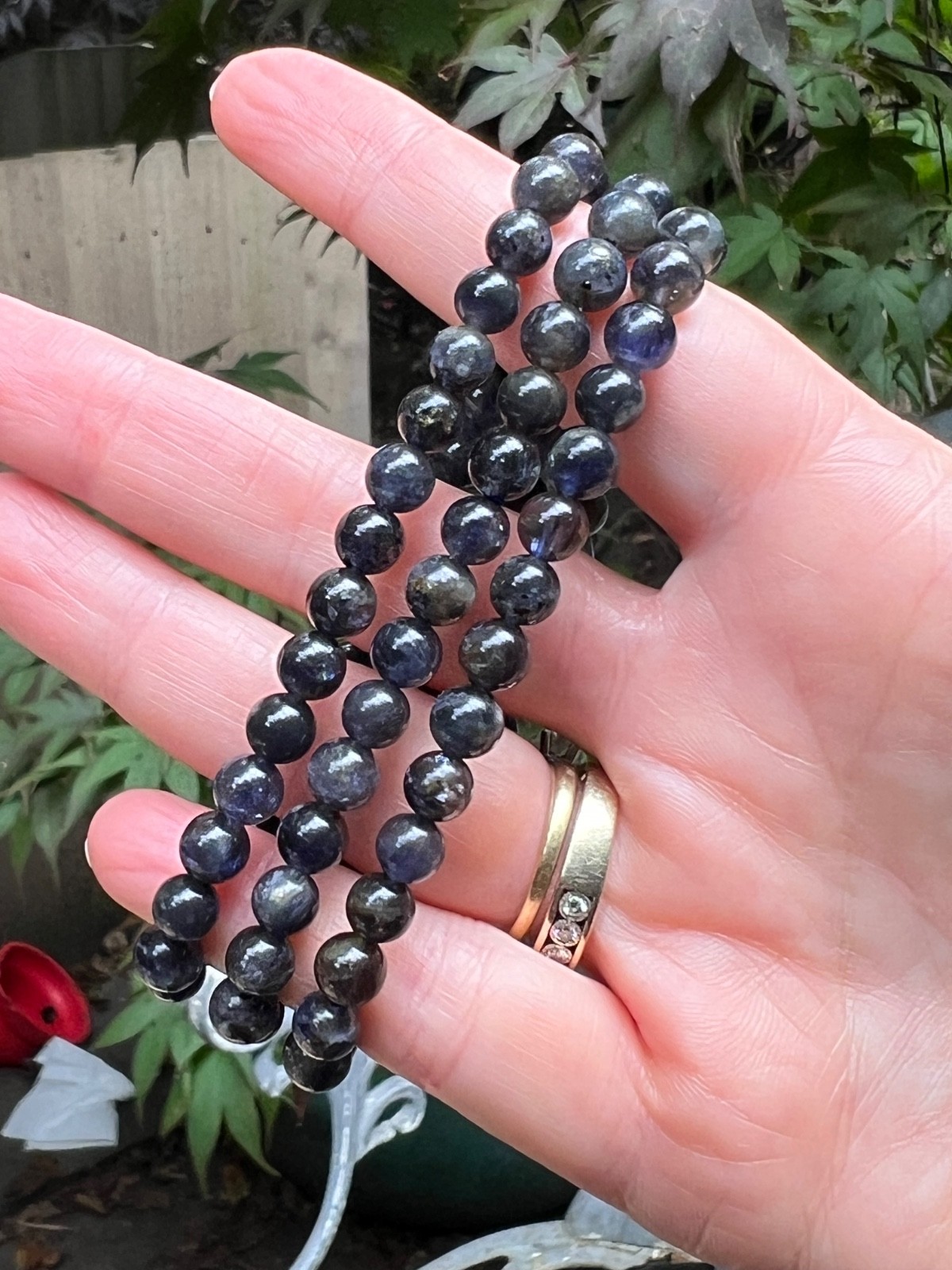 Iolite Crystal Bracelet 6mm AAA Grade