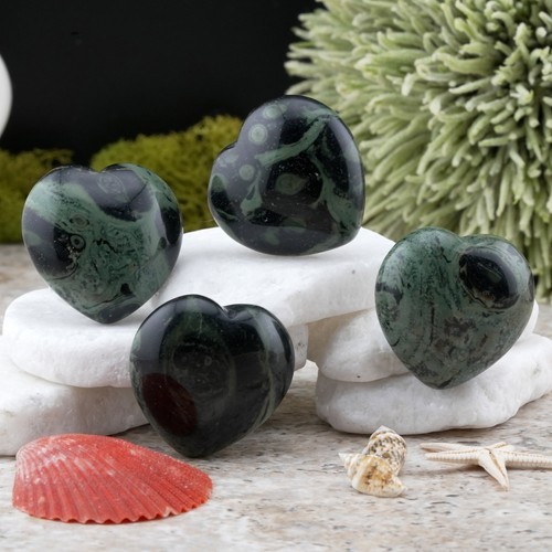 Kambaba Jasper Mini Heart Crystal Gift Spiritual Protection Decor Healing Stone