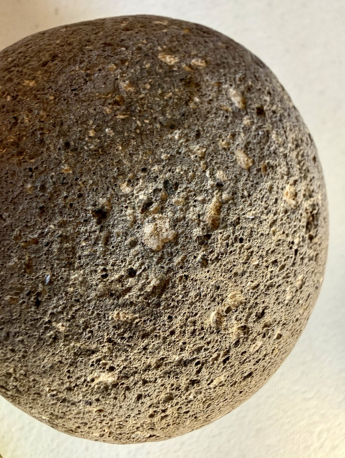 NATURAL SPHERICAL RHYOLITE OR SANDSTONE? CONGLOMERATE ROUND SPHERE STONE ROCK CA
