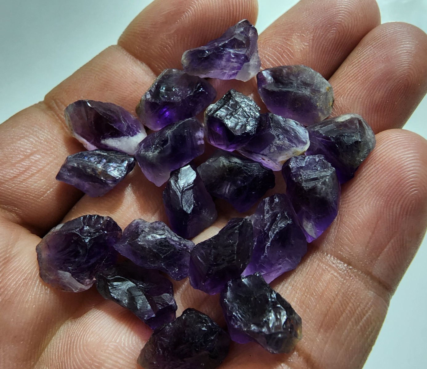 20 Pcs Amazing A+ Purple Amethyst Rough Gemstone Raw Size 12-14 MM Crystal Rough