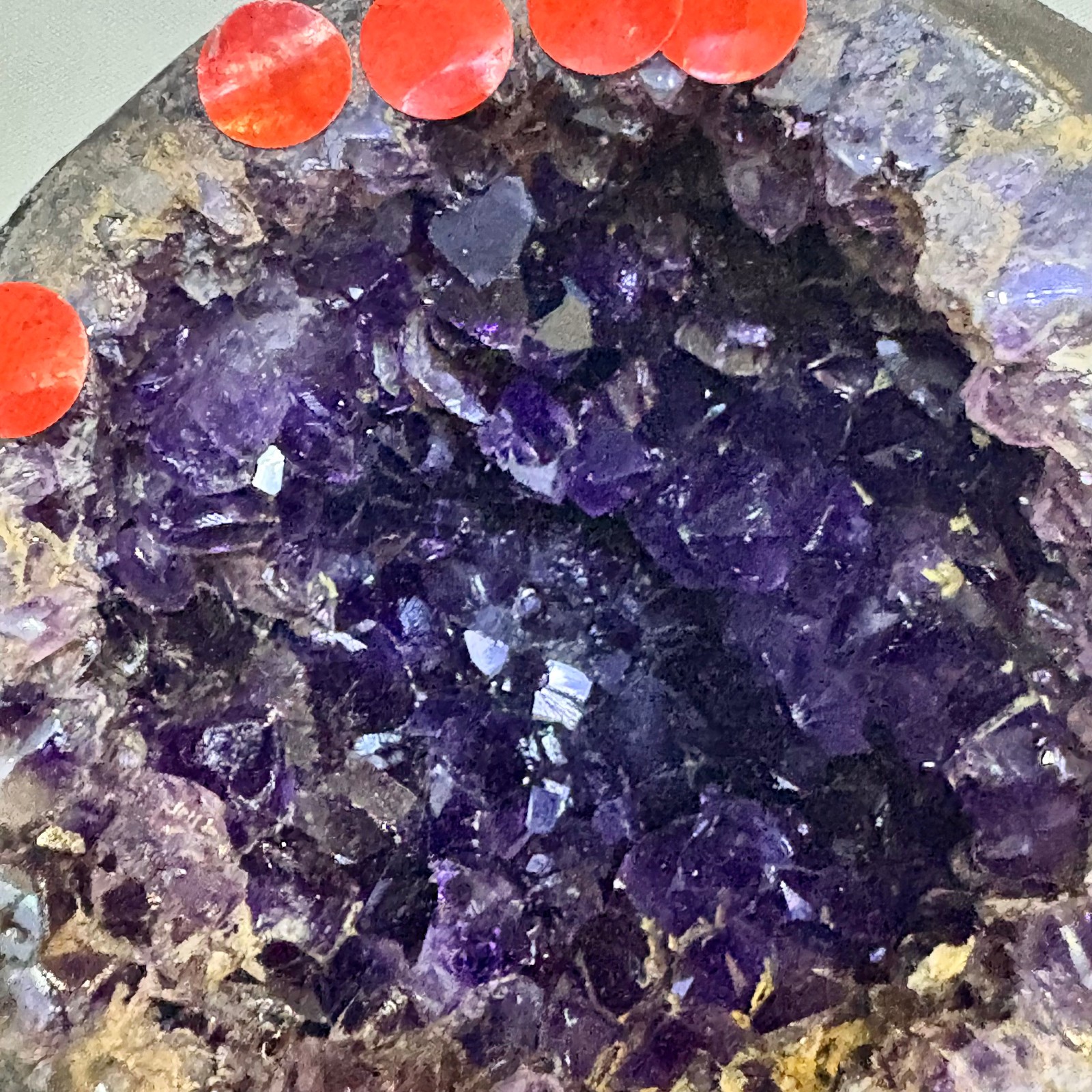 5LB Natural uruguay amethyst geode quartz money bag crystal +stand