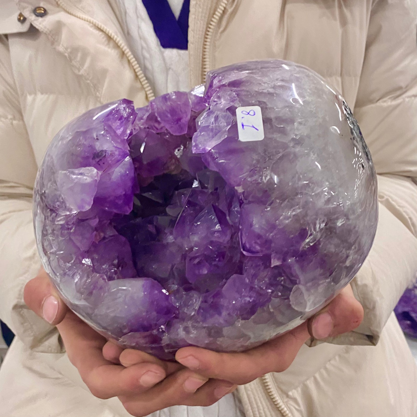 17.85LB Natural Amethyst geode quartz cluster crystal specimen Healing.