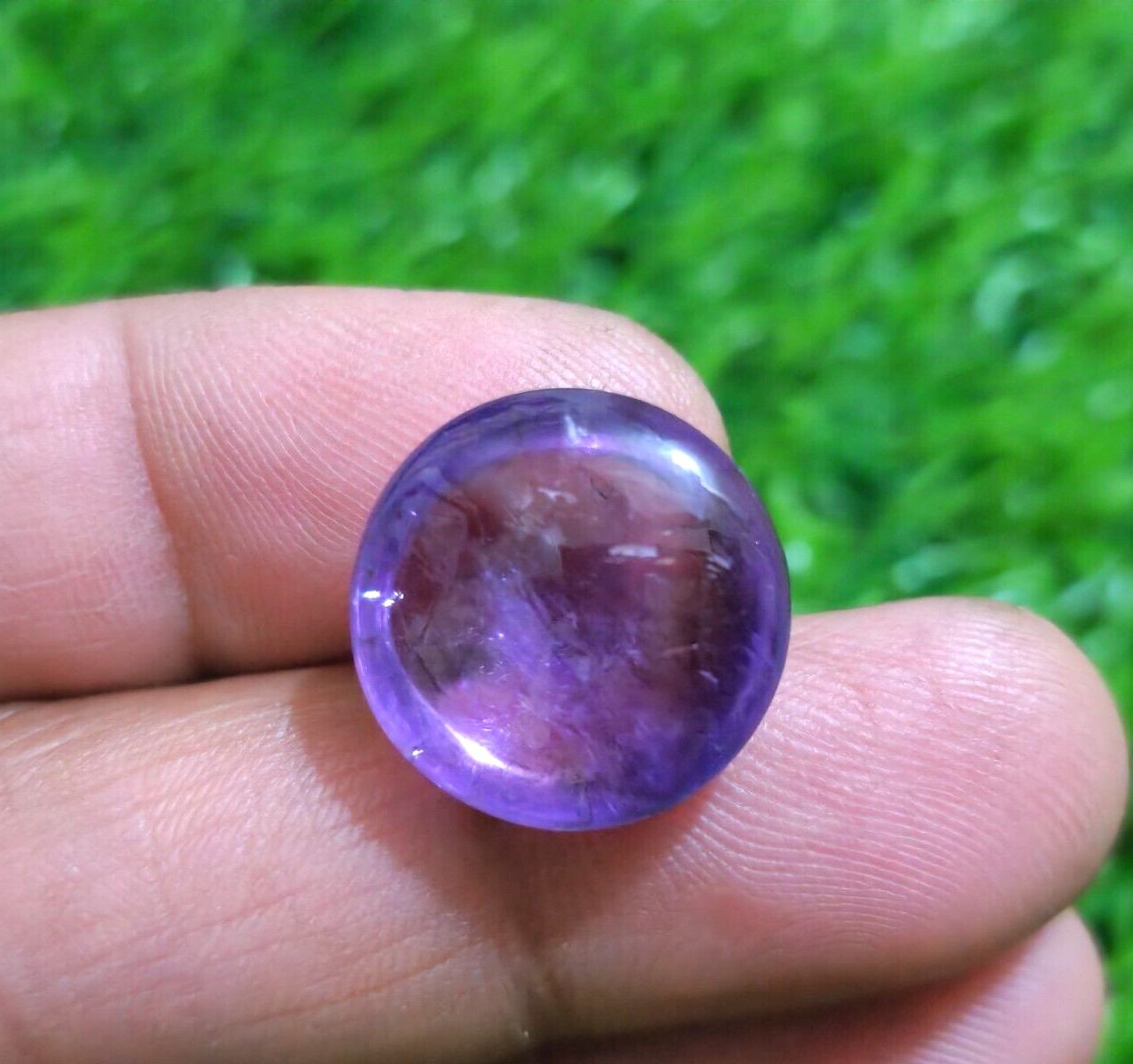 21.50 Ct Gorgeous Rare Purple Amethyst Round Cabochon Loose Gemstone For Jewelry