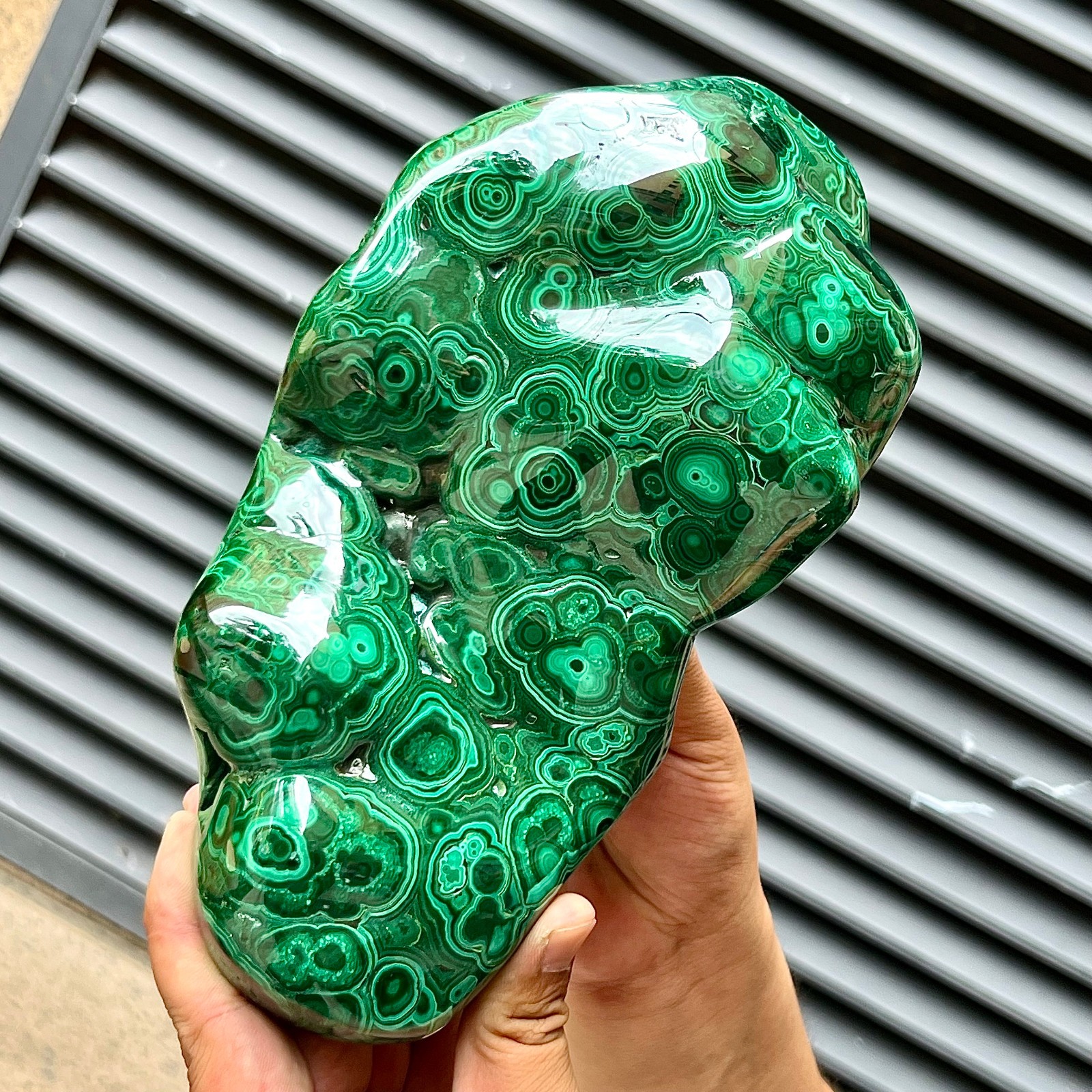 Malachite Polished Stone Natural Green Crystal Gemstone Home Office Art 6.6 lb
