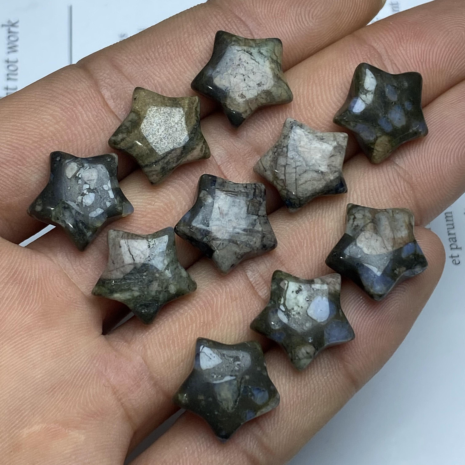 10pc Wholesale Natural Que sera carved mini star quartz crystal reiki healing