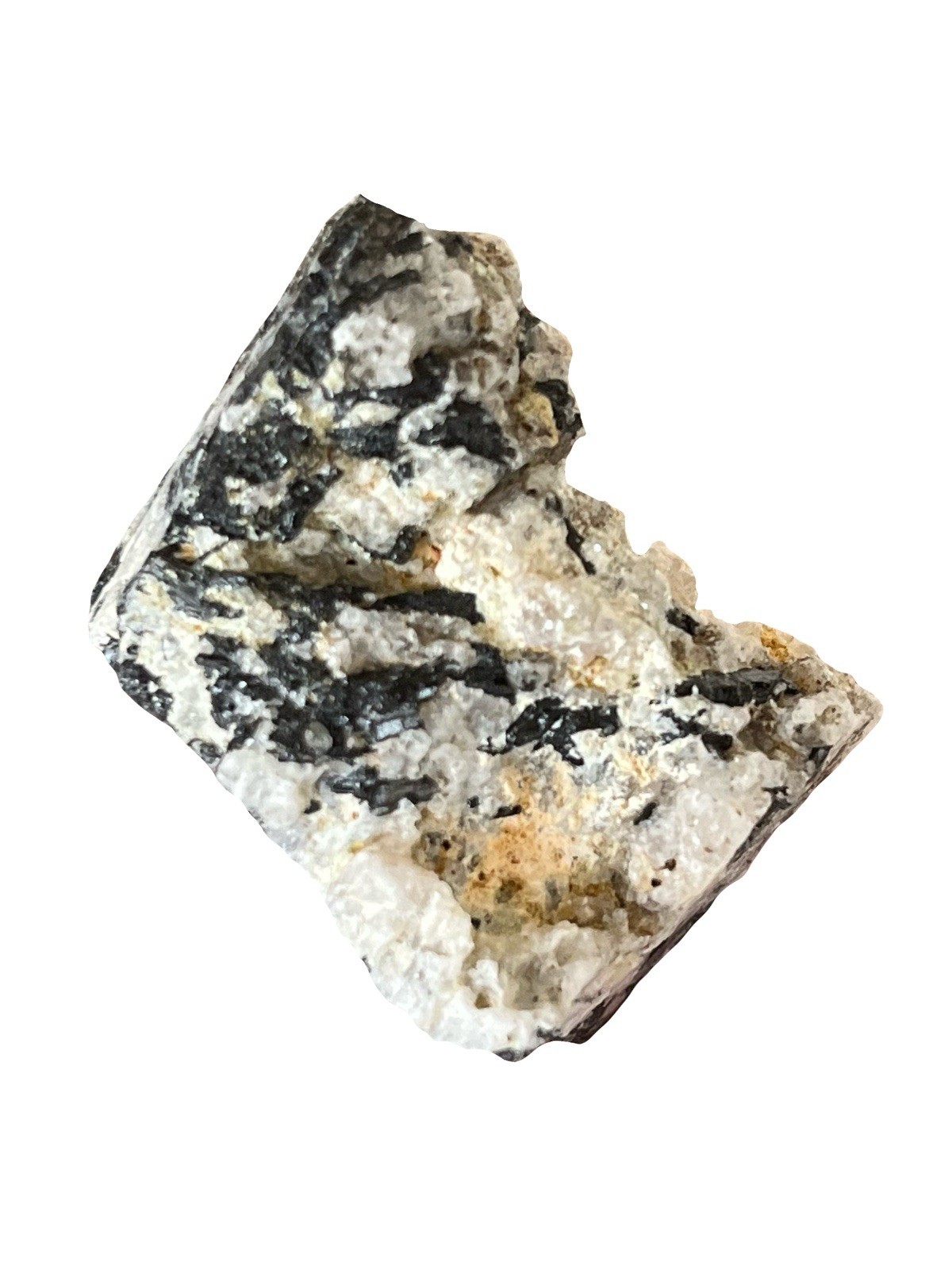 Black Tourmaline, Red Garnets And Quartz. Crystals Gemstones Rocks Minerals