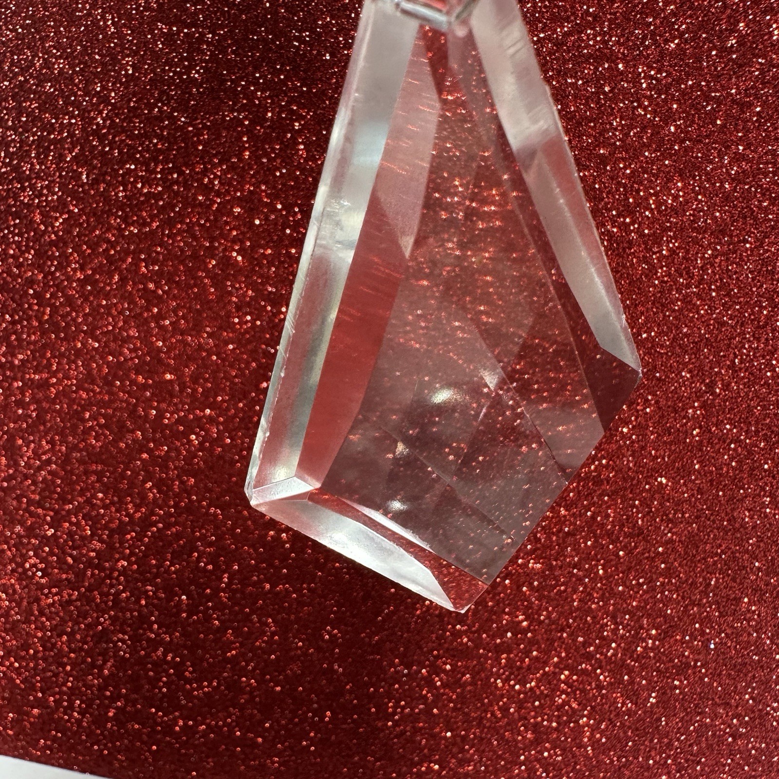 Vintage Diamond Triangle Crystal Pendants Prisms Hanging Chandelier Suncatcher