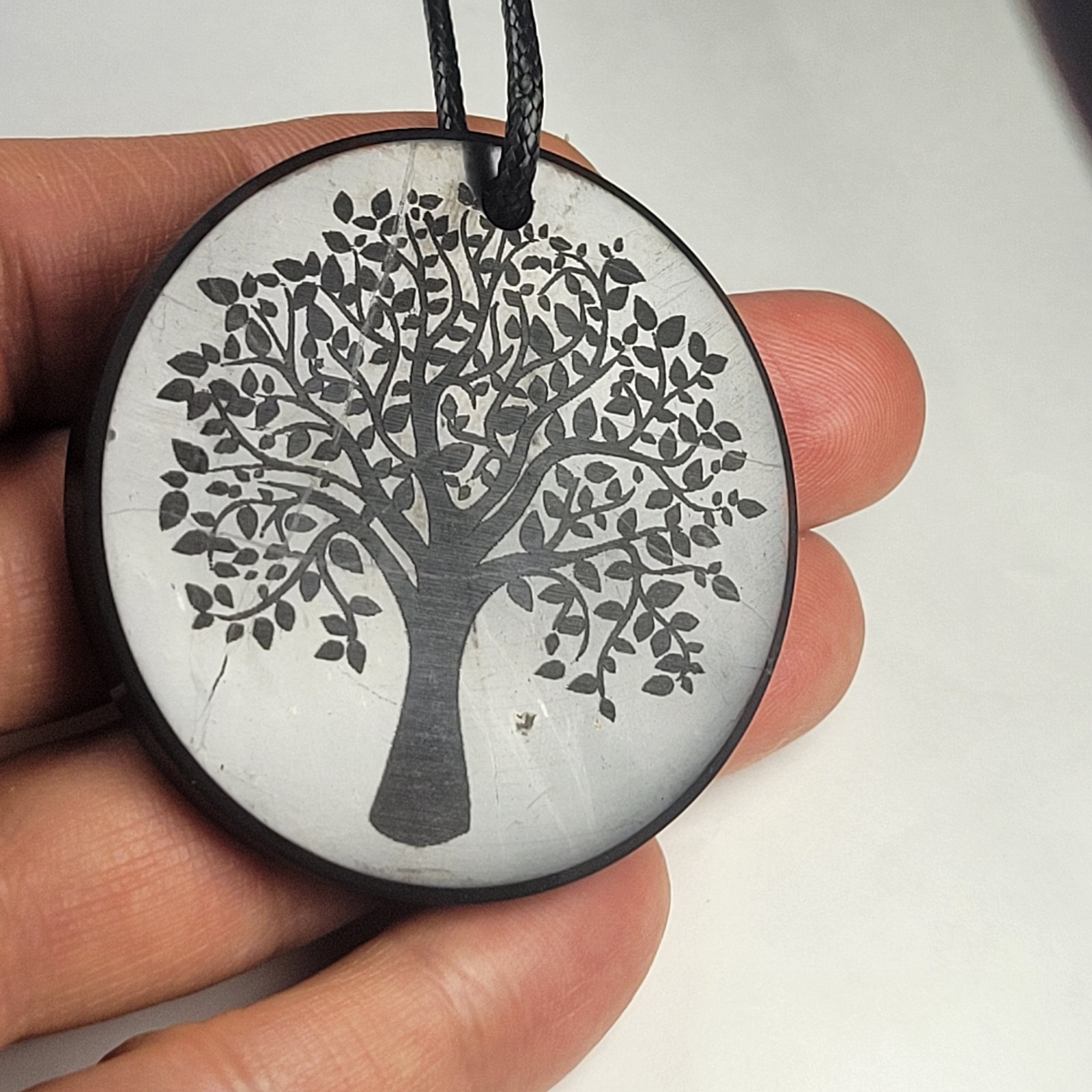Shungite World Shungite Pendant Engraved Tree of Life – Heritage / 50 mm / 1.96″