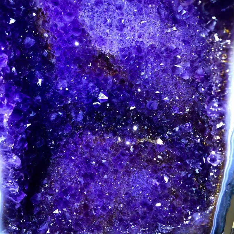 113.5LB Top Natural Amethyst Cave Quartz Crystal Specimen Reiki Healing +STAND