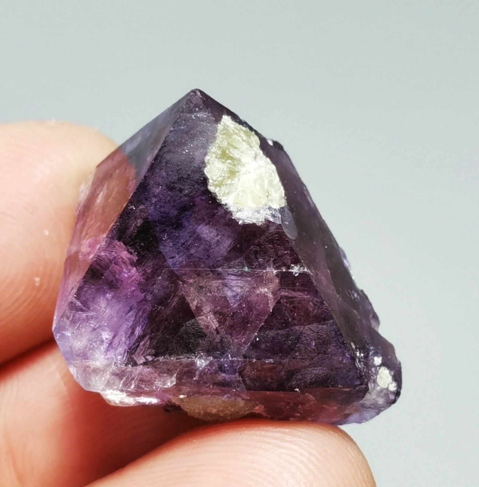 Rare Natural Purple Octagonal Fluorite Mineral Specimen China