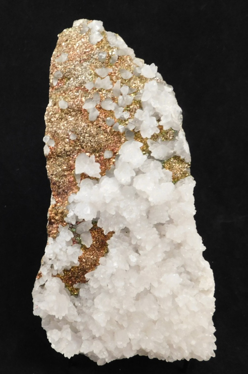 BIG! MARCASITE Crystal Cluster with Fluorescent Calcite Crystals Mexico 2464gr