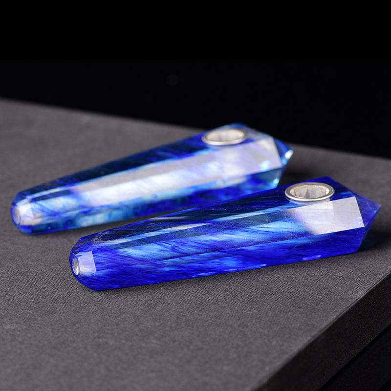 Natural Quartz Crystal Smoking Pipe Obelisk Point Rock Wand Reiki Healing Stone