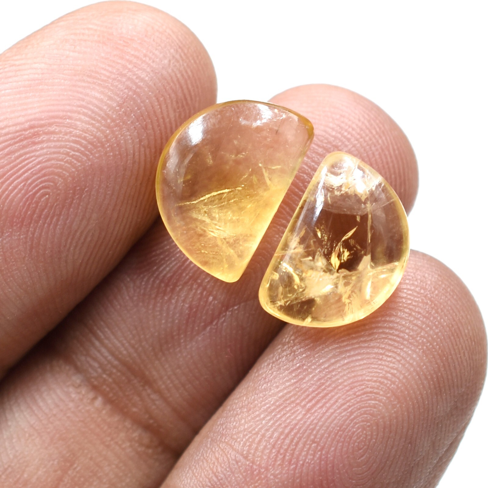 Natural Smooth Citrine Gemstone For Jewelry Making Handmade Healing Birthstone