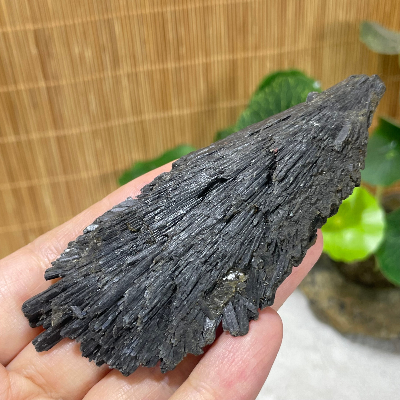 74g Natural Irregular natural black crystal cluster mineral specimen（dian qishi）