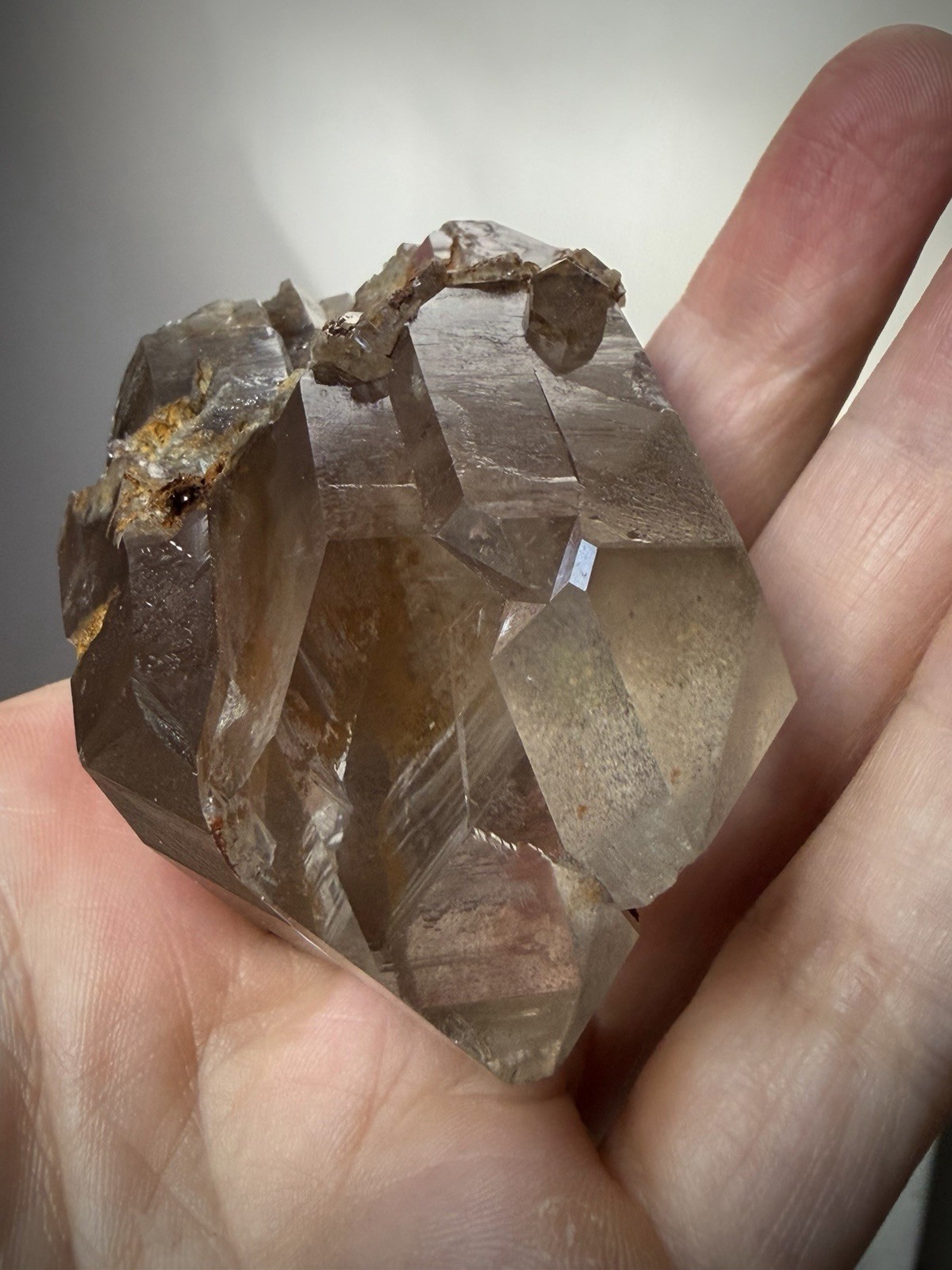 Double Terminated Quartz Crystal Dissolved Quartz Natural Smoky Quartz Floater