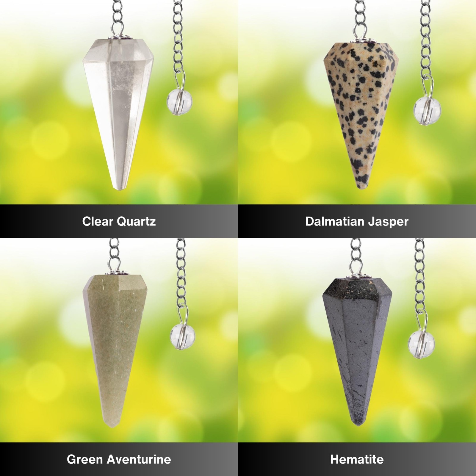 Pendulum Crystals, Divination Tool, Energy Work, Reiki, Grid ,Dowsing, 35 Types