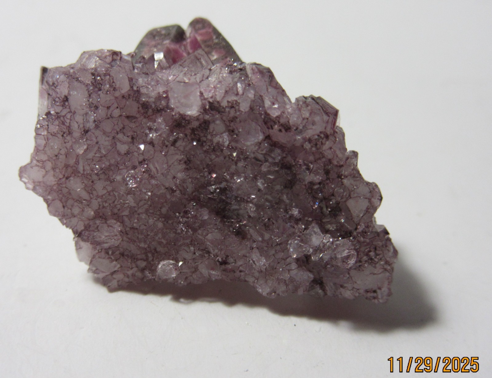 Rare Raspberry Aura Quartz 1 1/8 Inch Cluster Collectible RAQCC-7