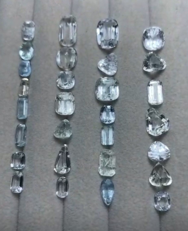 50Ct Beautiful Natural Color Aquamarine Mix cut From Skardu Pakistan