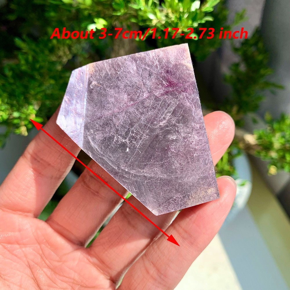 2Pcs 50-100G Natural Purple Mica Freeform Crystal Polished Flashy Office Decor