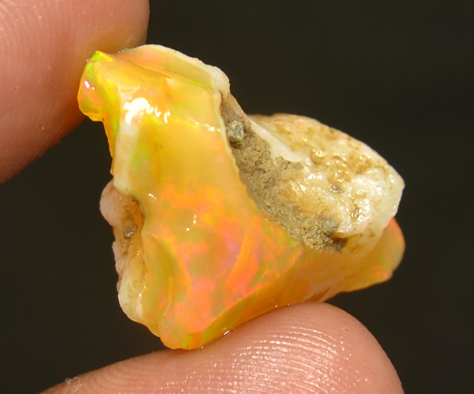 Ethiopian Oil Opal Specimen 29.30 Cts Natural Rough Gemstone – Fire Opal Roug
