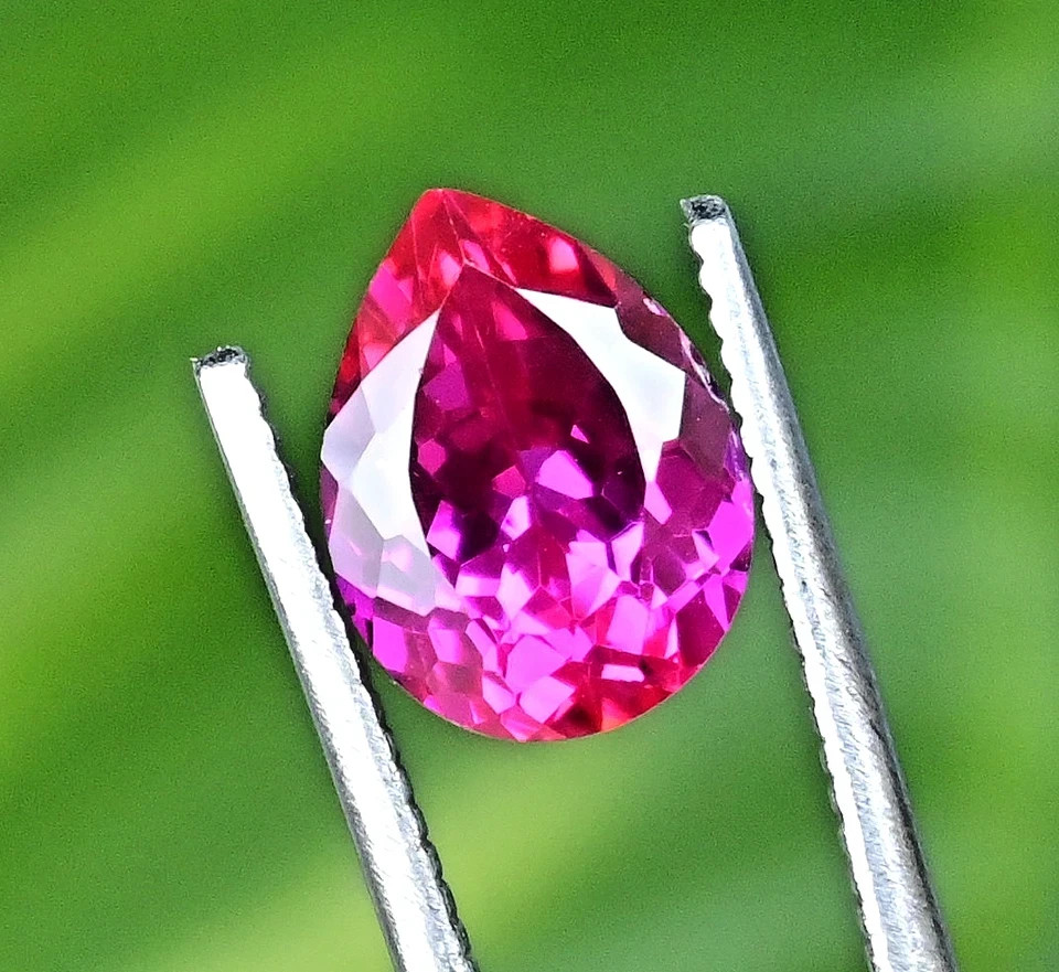 Certified 3.80 Ct Natural Flawless Mogok Pink Ruby Pear Cut Loose Gemstone 28R