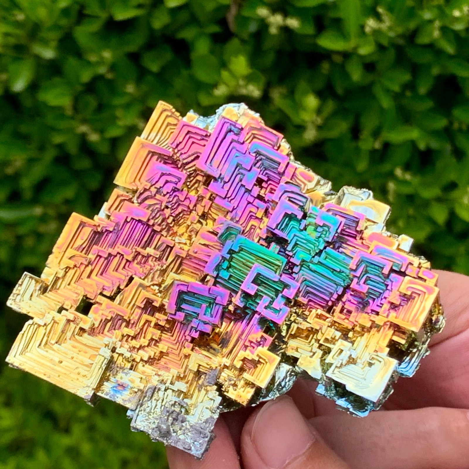 226G ram Bismuth rainbow crystal elementBi gemstone Mineral specimen healing