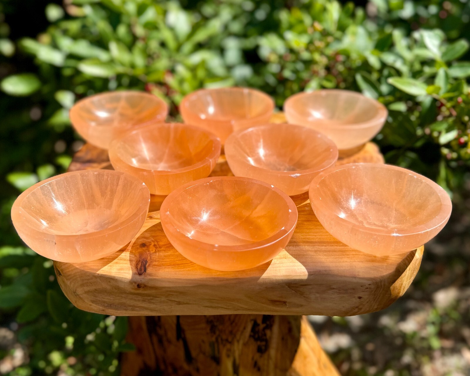 Orange Selenite Crystal Bowl, 3” Charging Bowl – Decorative Stone Bowls