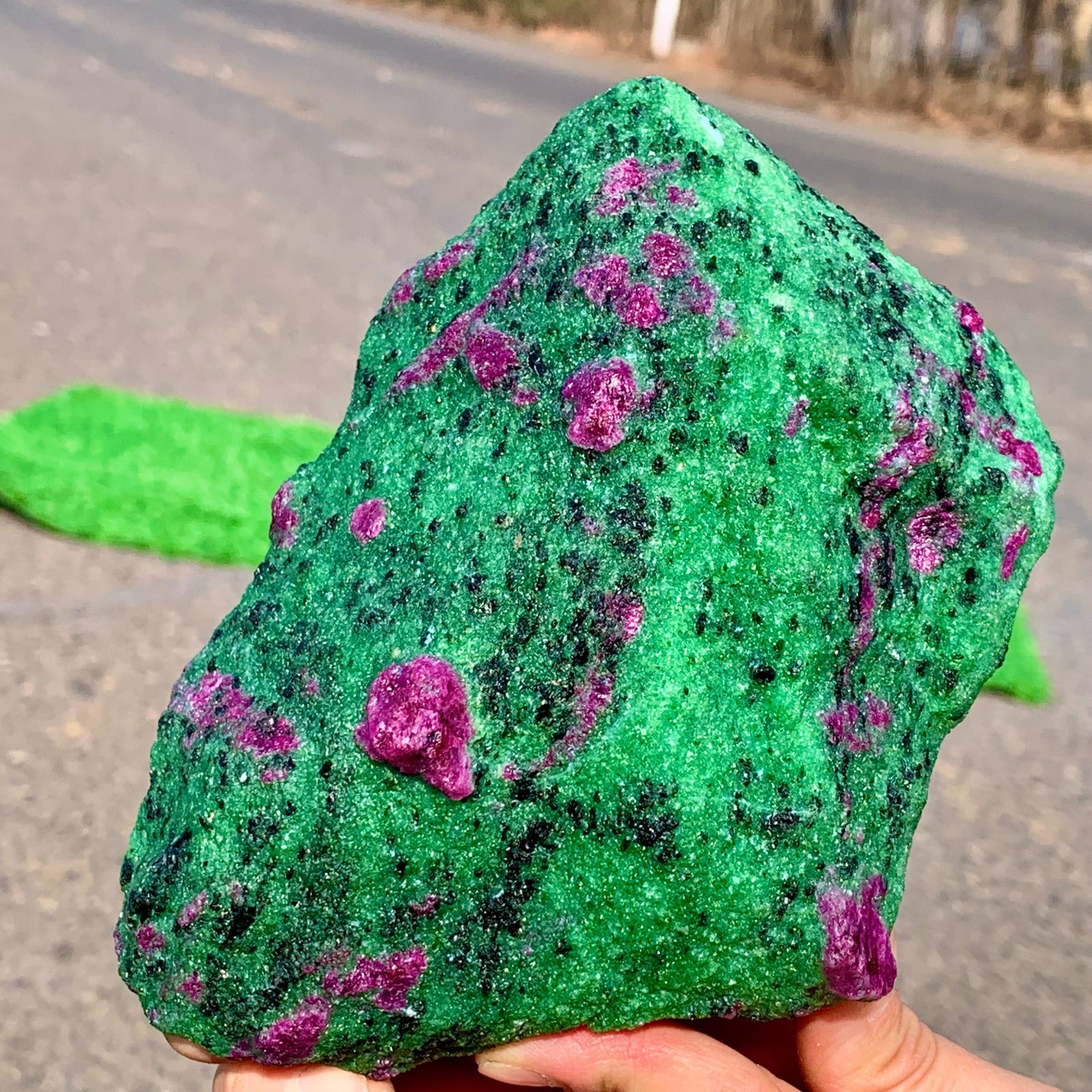 3.5LB Natural green Ruby zoisite (anylite) crystal Chakra Healing Energy