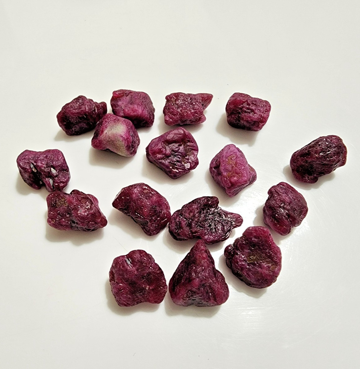 13-14mm Red Ruby Rough Natural Lot 16 Pieces Raw Loose Gemstone Crystals Stone