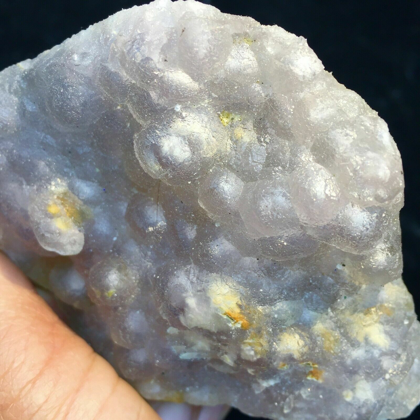 200g Natural Shiny Pyrite Based on the Purple Spherical Fluorite Crystal