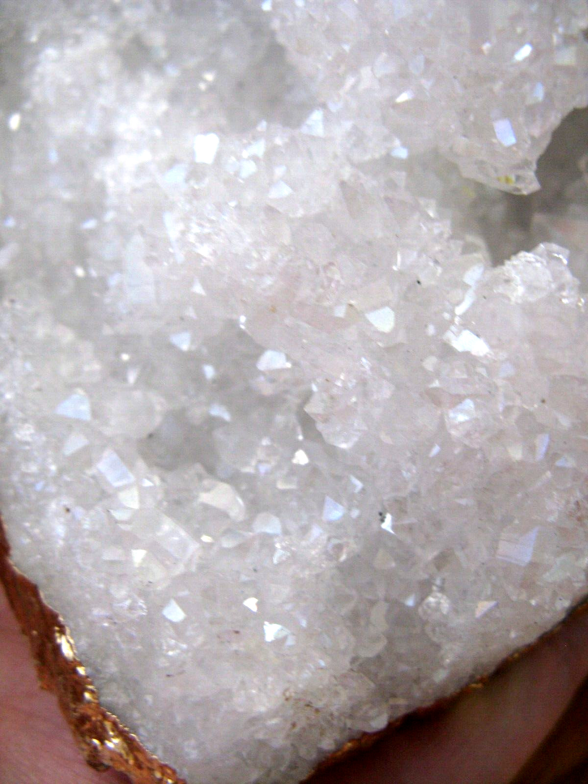 New XXL Angel Aura Natural Quartz Crystal Druzy Geode Christmas Ornament