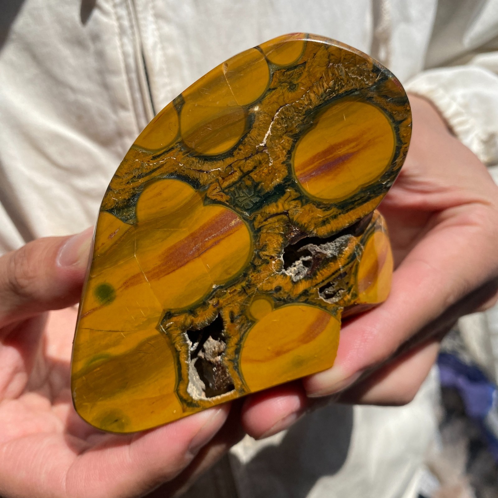 220G Natural high-quality Ocean Jasper Crystal Slice Large Specimen Healing