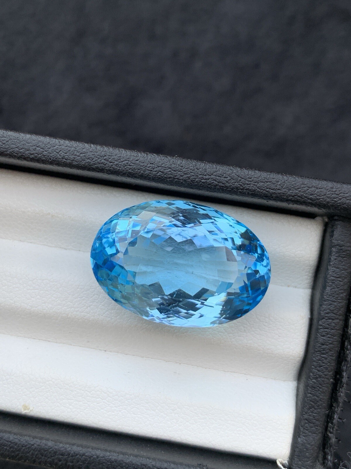 37.50 Carats Swiss Blue Topaz Gemstone,Loupe Clean Beautiful for Ring , Necklace
