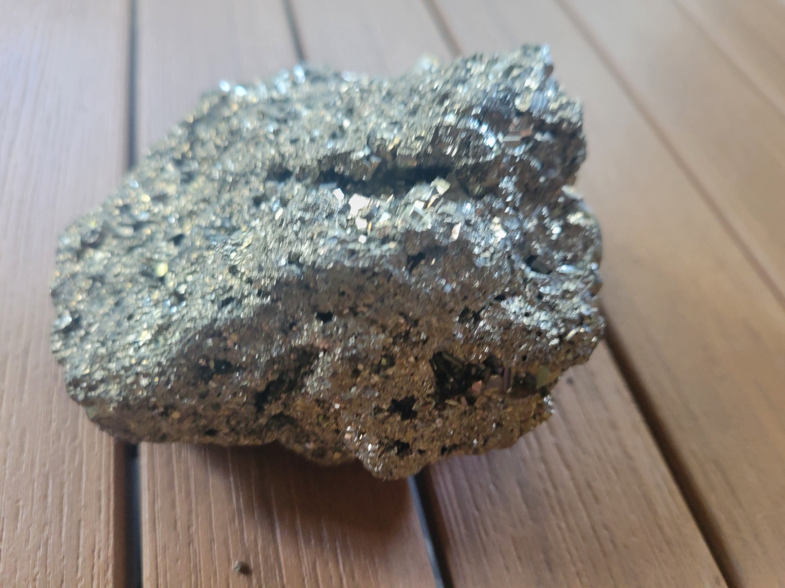 Large Pyrite Cluster Mineral Rock – 4.25”x3.5”x2.25” – (Fool’s Gold) – 2.5 lb