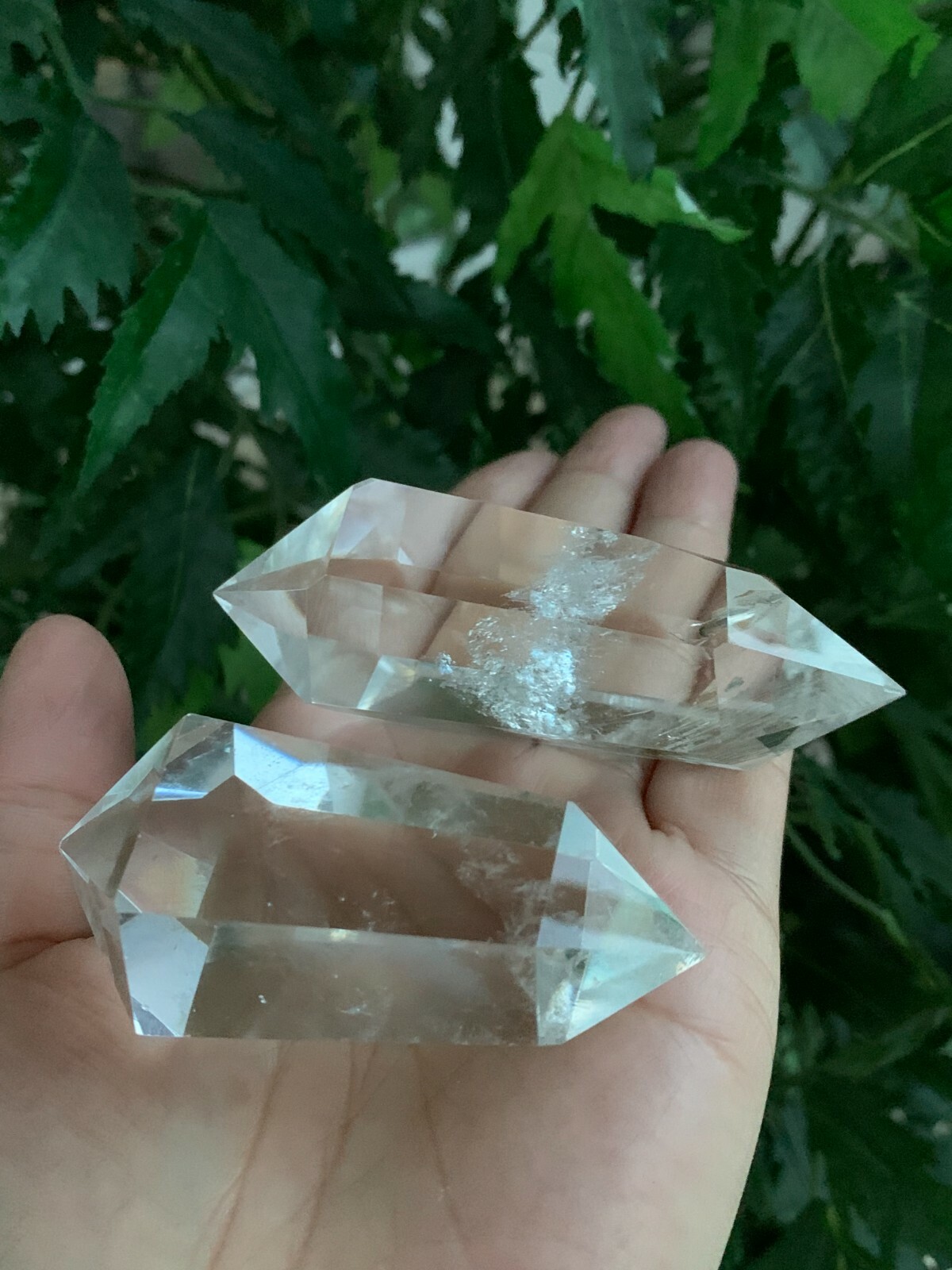 Premium Clear Quartz Six-Sided Polished Double Terminated Points, Pick A Weight
