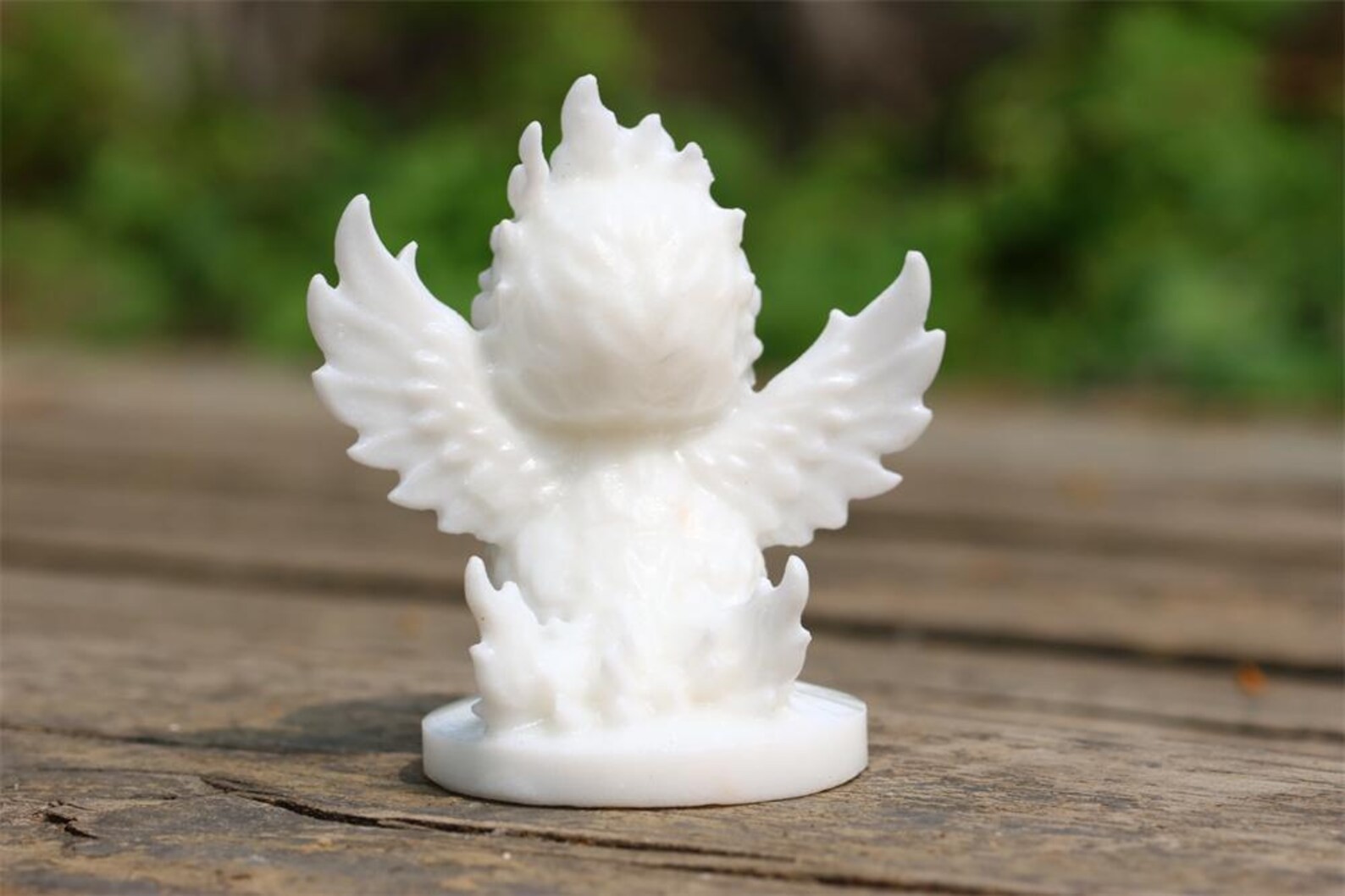 Natural White Jade phoenix Carving Quartz Crystal phoenix Healing Home Decor 1pc