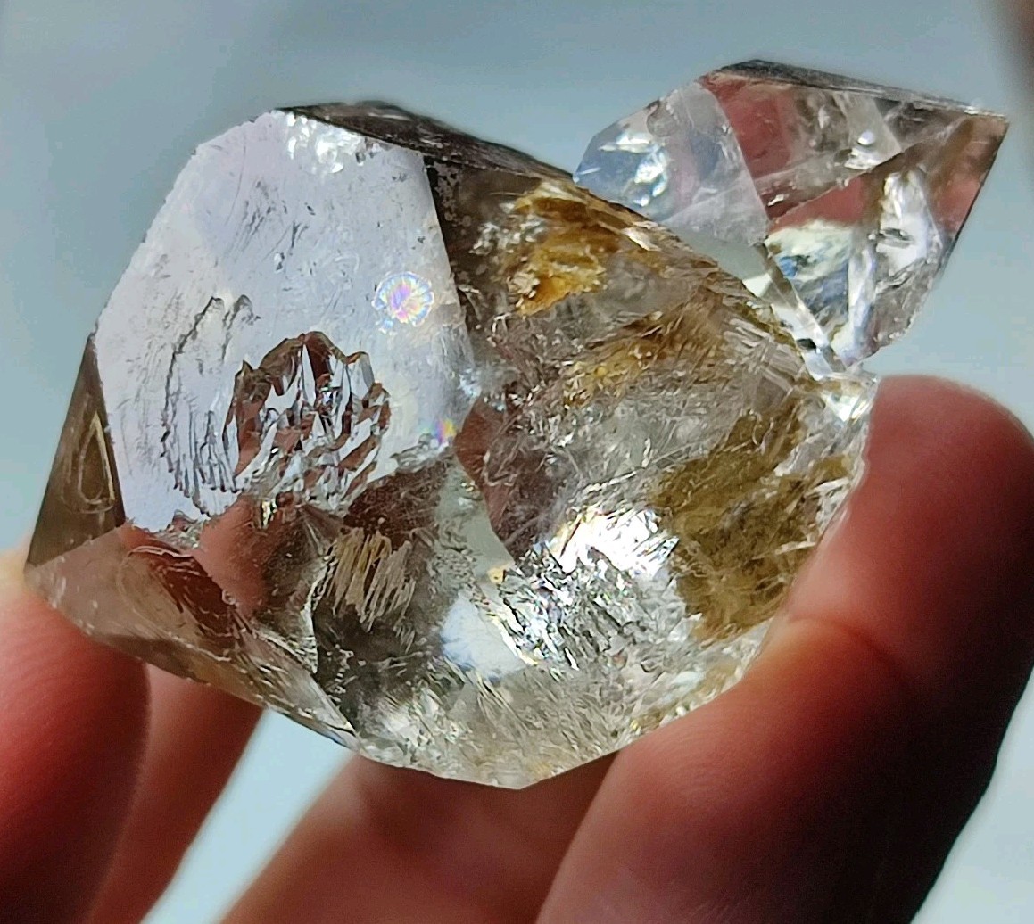 Herkimer Diamond Quartz DT Crystal With Good Clarity & Nice Growth-90-grams.