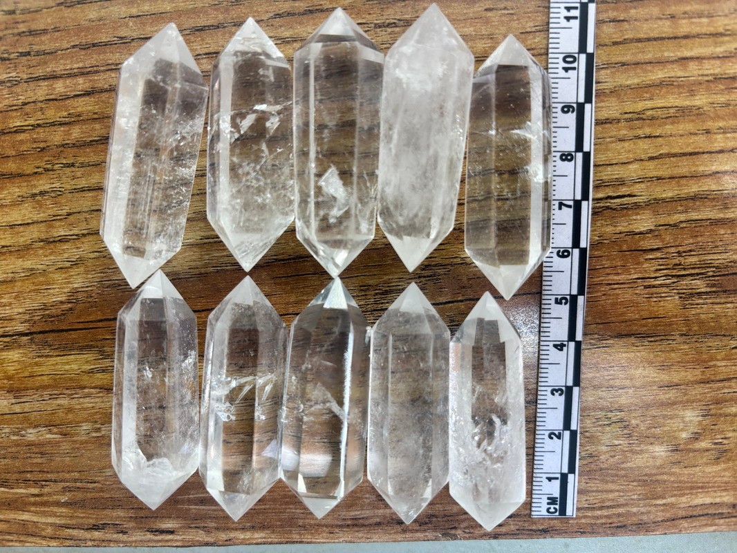 10pcs Natural 50mm Clear Quartz Crystal DT Point Double Terminated Wand