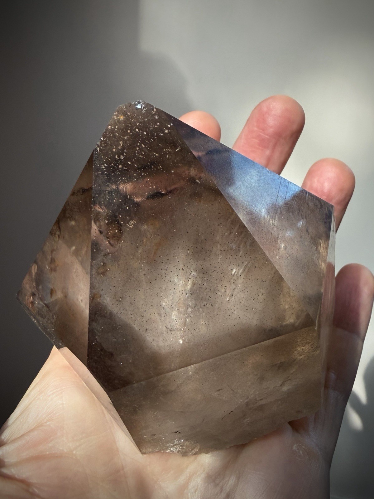 Phantom Quartz Crystal Chlorite Quartz Crystal Natural Smoky Quartz Self Healed