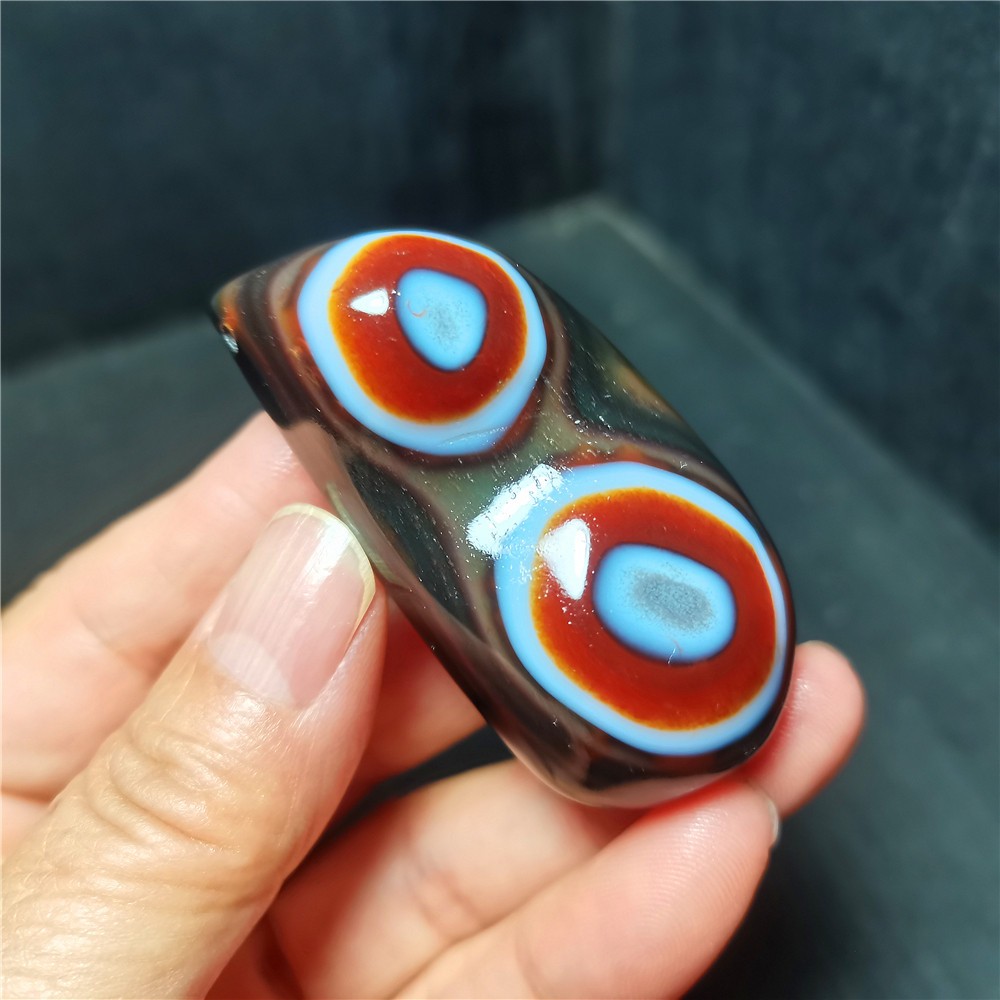 Rare 58.6G Natural Inner Mongolia Gobi Eye Agate Crystal Healing WYY4049