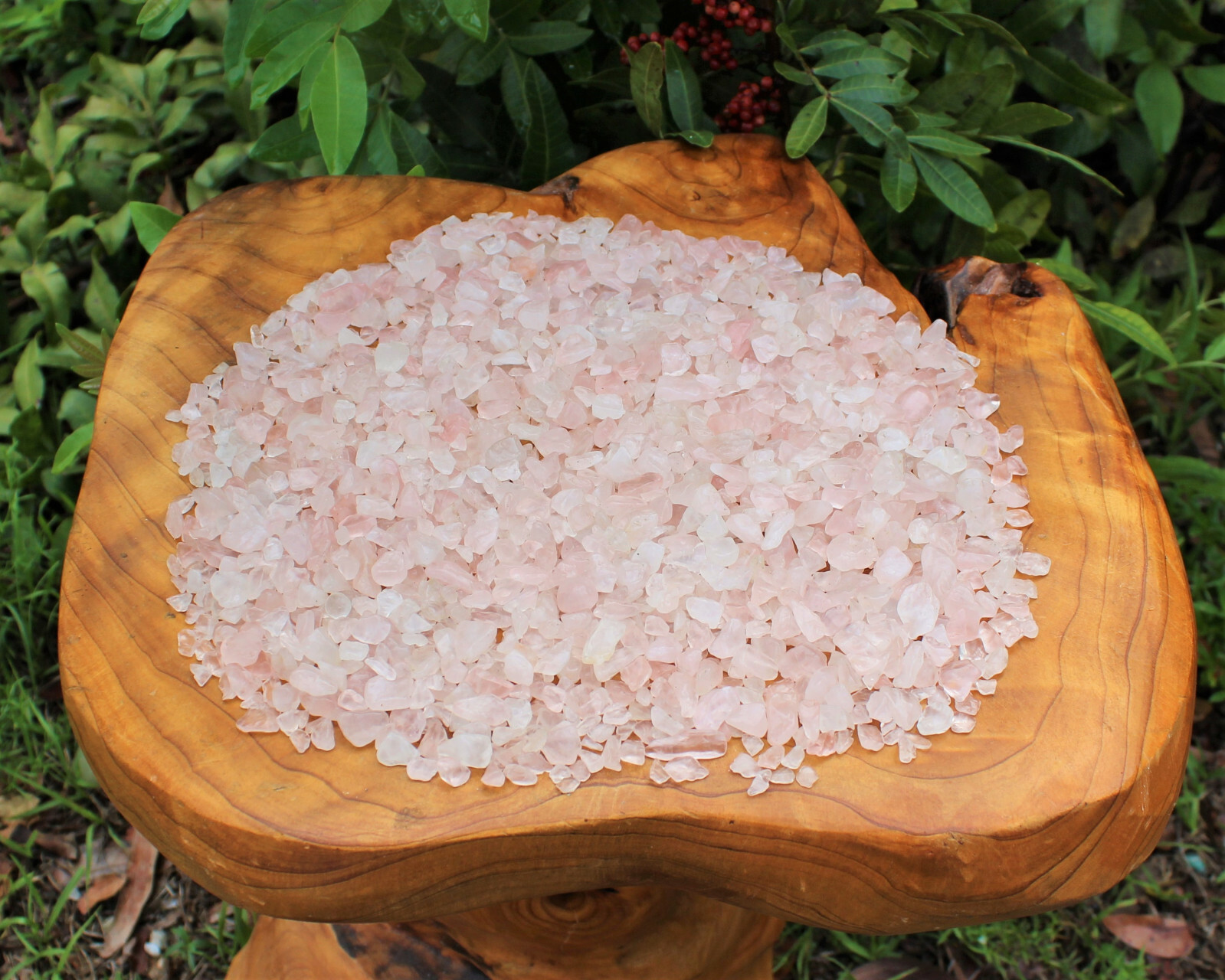 Rose Quartz Semi Tumbled Gemstone Mini Chips 6-8 mm, ‘A’ Grade Wholesale Lots