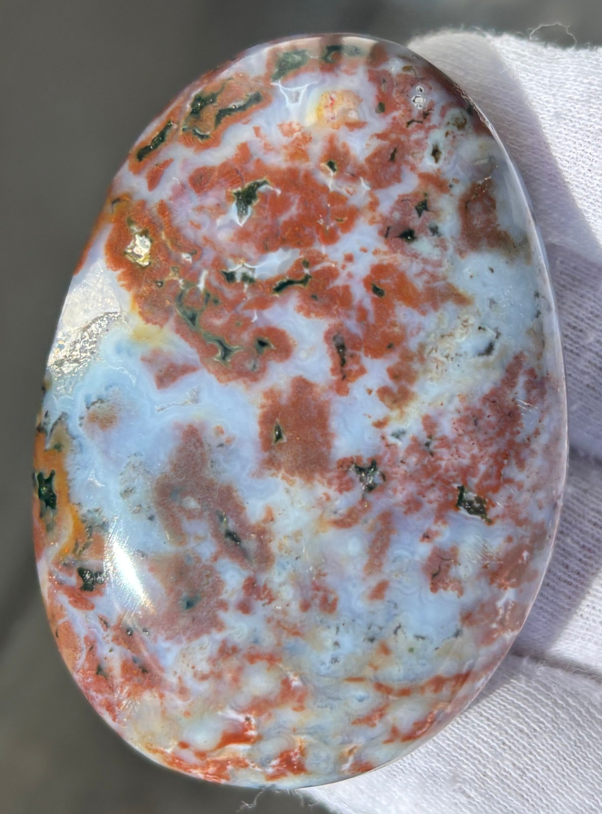 188g LOT 2 OCEAN JASPER 8th VEIN 8 PALMSTONE OJ PALM STONES STONE