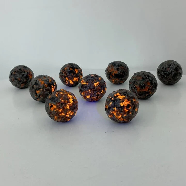1pc Natural Yooperlite Moon Sphere Hand Carved Ball Crystal Home Decoration 50MM