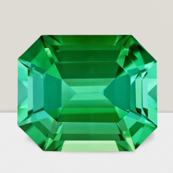 Green Tourmaline Octagon Cut Gemstone 5.1 Cts – 12×10 mm AAA+ Loose Gem