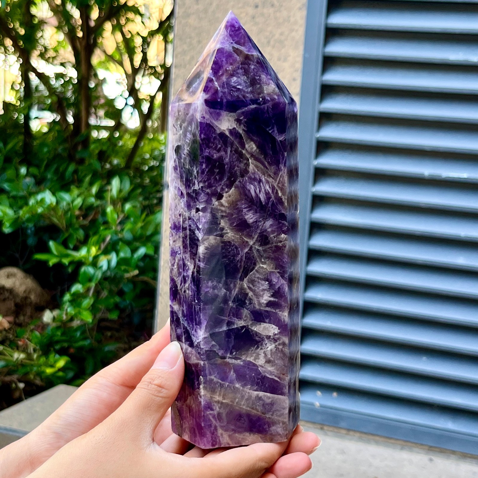 Premium Amethyst Crystal Tower Natural Purple Polished Point 2.8 lb