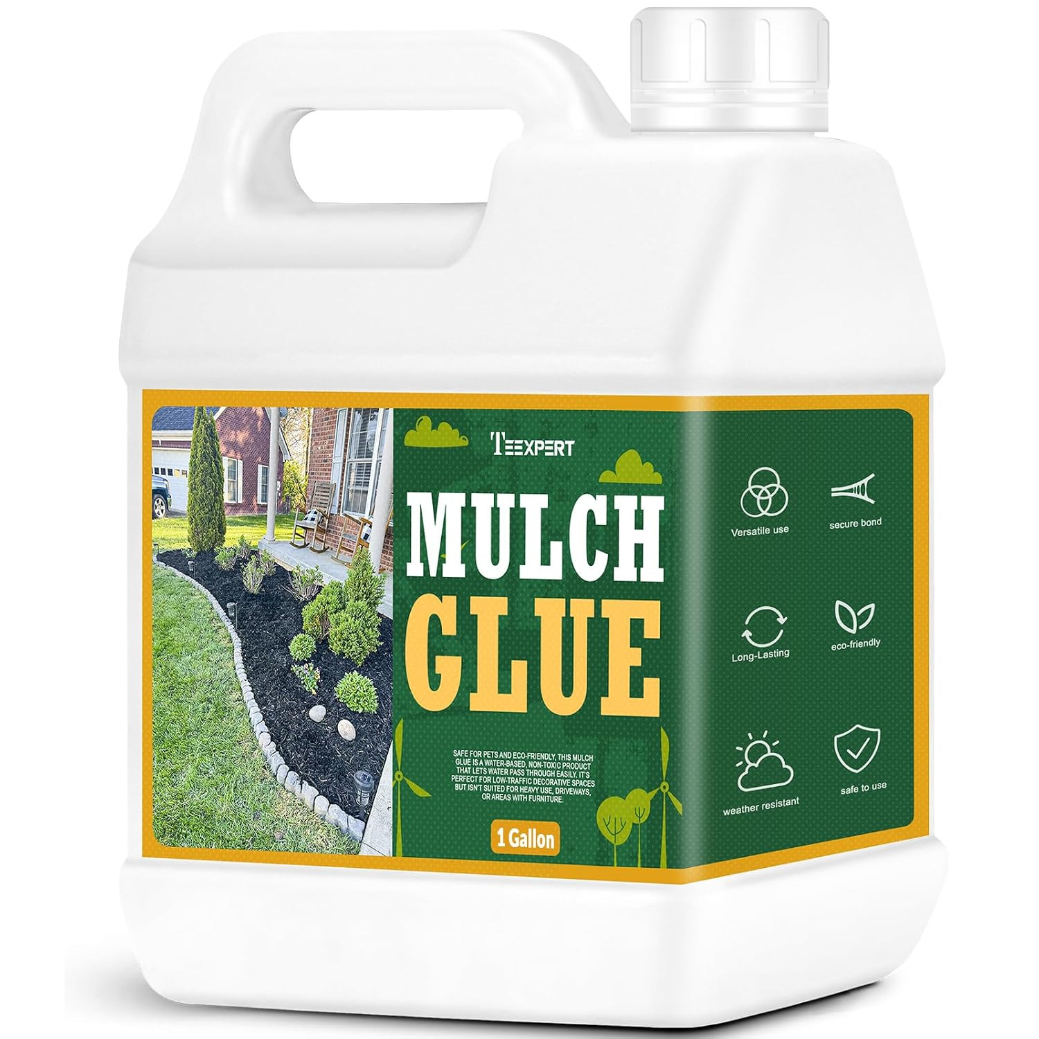 Mulch Glue for Landscaping, 1 Gallon Rock Glue for Landscaping Gravel Binder Adh