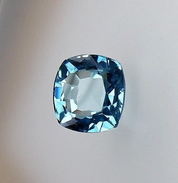 Cushion Cut 10 Ct Loose Gemstone Certified Natural Santa Maria Blue Aquamarine